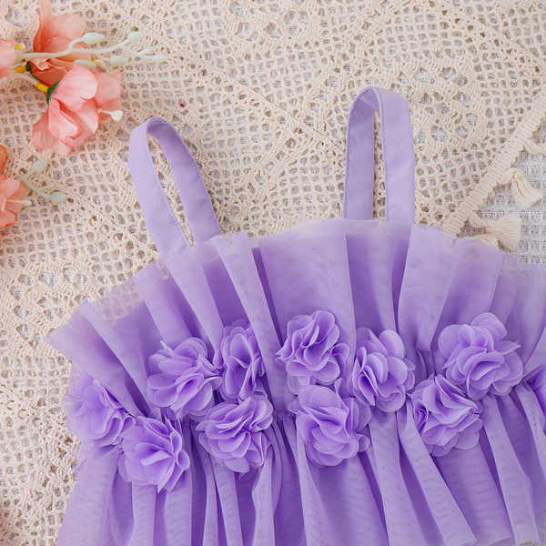 Lavendor Flowered Top with Shorts